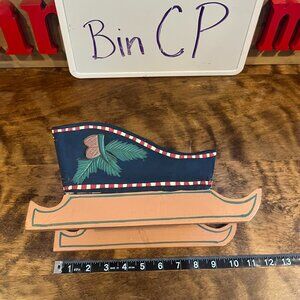 Vintage Wood Sleigh Sled Holiday Presents Decor Folk Art Cottage Core Farm